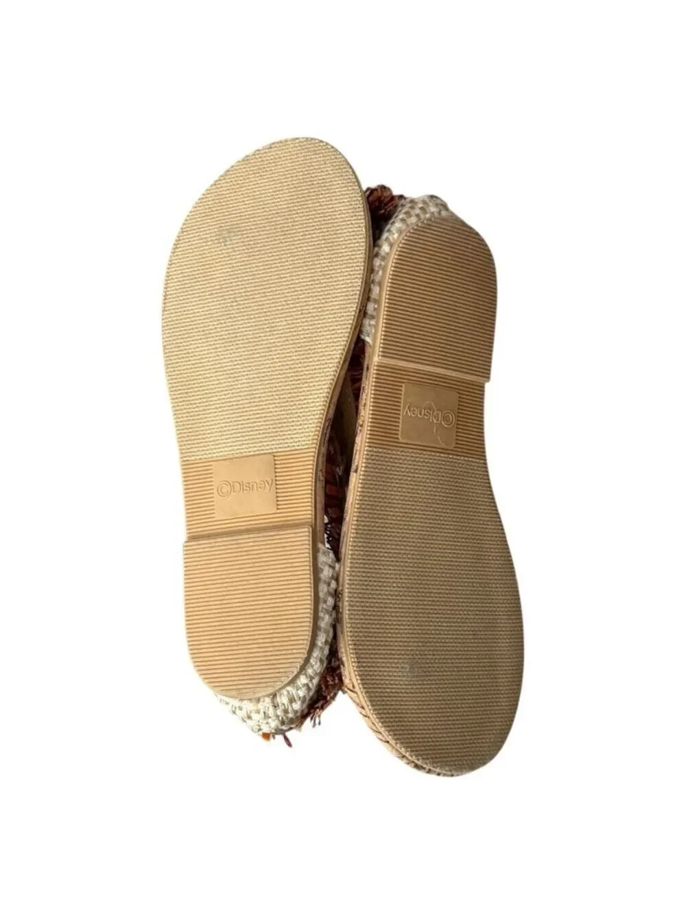 Disney Moana Girl’s Sandals – Size 13/1 – Tan Tribal Fringe Cork Sole